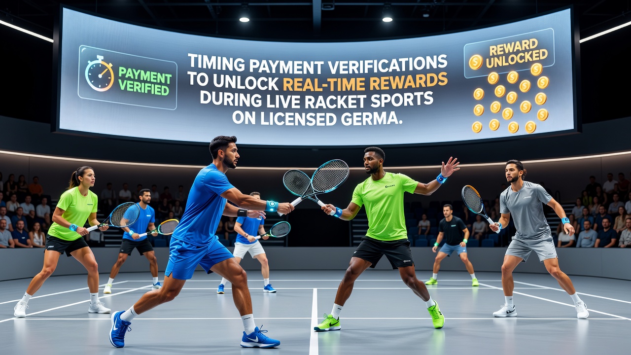 Mobile Zahlungsverifizierung und Bonusaktivierung bei laufenden Racket-Sport-Events
